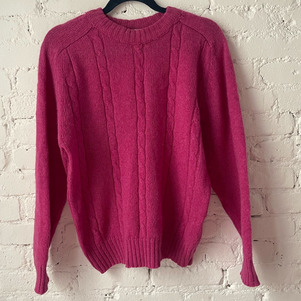 Pierre Cardin Pink Cable Knit Sweater
